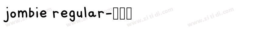 jombie regular字体转换